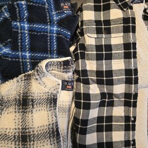 Lot Of 3 XXL Children's Place Plaid Sherpa Jackets Super Soft!